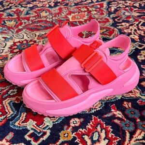Adidas Mehana Vibrant Pink and Red Sandals
